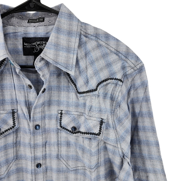 Moonshine Spirit By Brad Paisley Men's Plaid Button Down Shirt - S - Picture 2 of 7